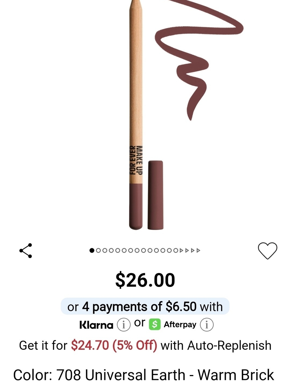 MAKE UP FOR EVER Lip Liner Pencil UNIVERSAL EARTH